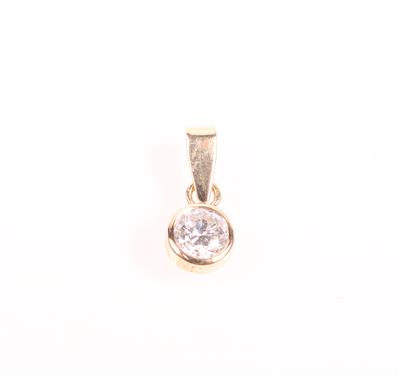 Brillantsolitäranhänger ca. 0,50 ct - Klenoty a náramkové