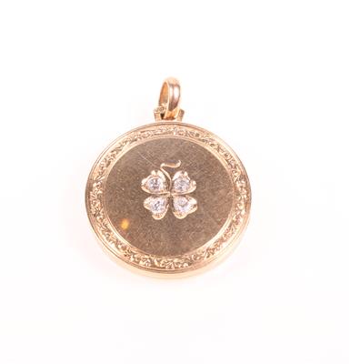 Diamant Medaillon"Kleeblatt" - Jewellery and watches