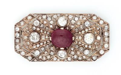 Diamant Rubin Brosche - Gioielli e orologi