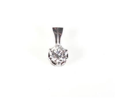 Brillantsolitär Anhänger ca. 0,65 ct - Klenoty a náramkové