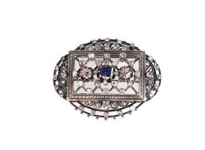 Diamant Saphir Brosche - Gioielli e orologi