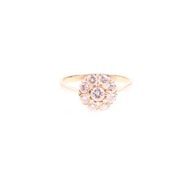 Brillant Damenring "Blume" zus. ca. 0,70 ct - Jewellery and watches