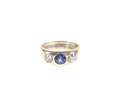 Saphir Diamant Ring zus. ca. 1,80 ct - Klenoty a náramkové