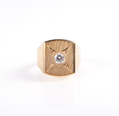 Brillant Herrenring ca. 0,45 ct - Jewellery and watches