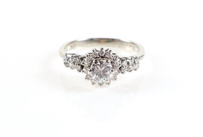 Brillant Diamant Damenring zus. ca. 0,70 ct - Jewellery and watches