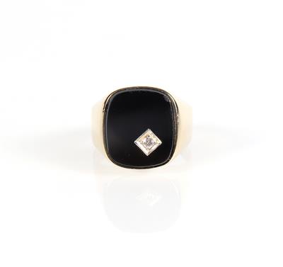 Onyx Brillant Herrenring - Jewellery and watches