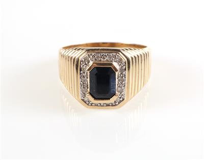 Saphir Diamant Ring - Klenoty a náramkové