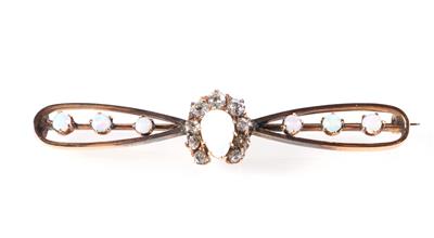 Diamant Opalbrosche "Hufeisen" - Jewellery and watches