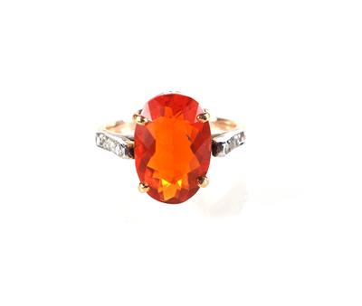 Feueropal Diamant Damenring - Jewellery and watches