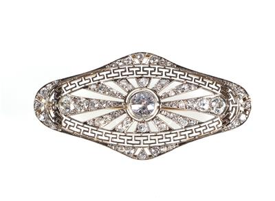 Meisterhafte Brillant Diamant Brosche zus. ca. 2,00 ct - Schmuck und Uhren Muttertagsspecial