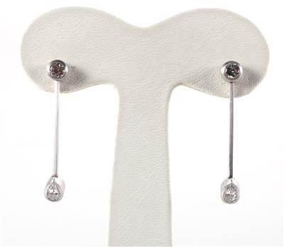Moderne Brillant Diamant Ohrsteckgehänge - Schmuck und Uhren Muttertagsspecial