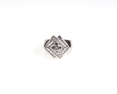 Brillant Diamant Damenring zus. ca. 0,60 ct - Klenoty a náramkové