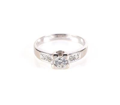 Brillantring zus. ca. 0,45 ct - Schmuck und Uhren