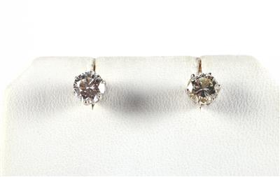 Brillantsolitär Ohrschrauben zus. ca. 1,35 ct - Jewellery and watches