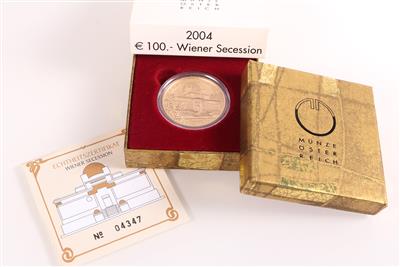 Goldmünze 100 Euro "Wiener Secession" - Klenoty a náramkové