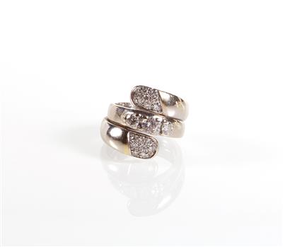 Brillant Diamant Damenring zus. ca. 0,85 ct - Jewellery and watches