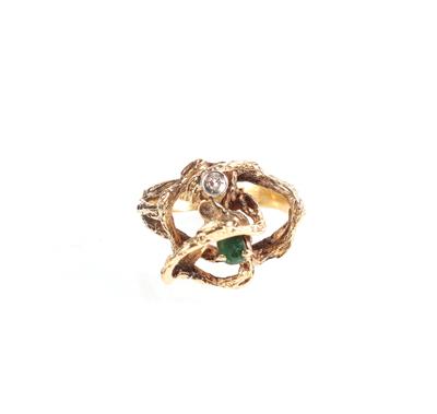 Diamant Smaragd Damenring - Klenoty a náramkové