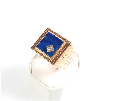 Brillant Lapis Lazuli Herrenring - Gioielli e orologi