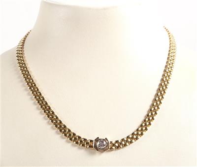 Brillantsolitär Collier 0,52 ct (grav.) - Jewellery and watches