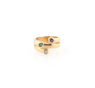 Brillant Farbstein Ring - Schmuck und Uhren