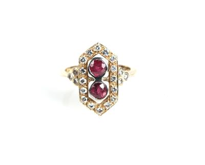 Brillant Rubin Damenring - Jewellery and watches