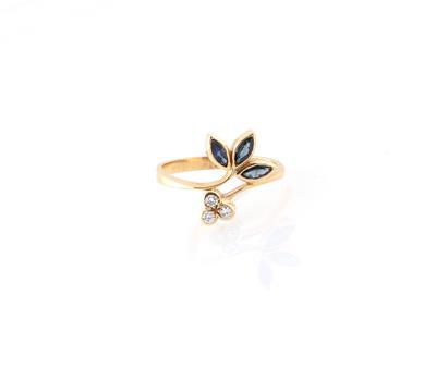 Brillant Saphir Ring - Schmuck und Uhren