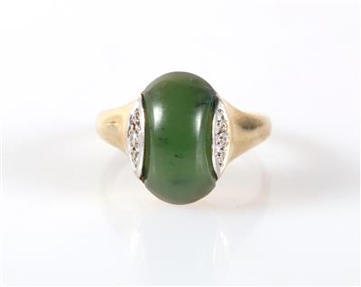 Diamant Damenring Schmuckstein aus der Jadegruppe - Gioielli e orologi