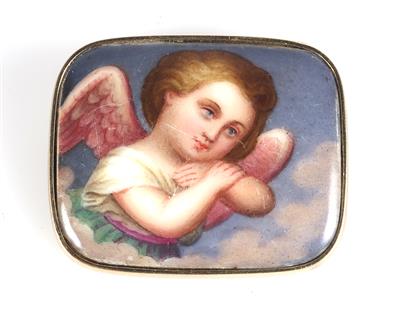 Brosche "Verträumter Putto auf Wolken" - Jewellery and watches