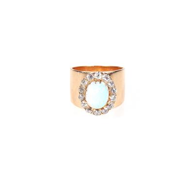 Diamant Opal Damenring - Schmuck und Uhren
