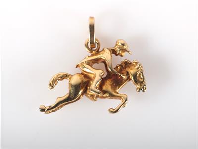 Anhänger "Reiter auf galoppierendem Pferd" - Jewellery and watches
