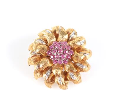 Rubin Blütenbrosche - Jewellery and watches