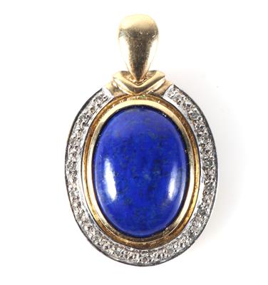 (Beh.) Lapis Lazuli Diamant Anhänger - Klenoty a náramkové