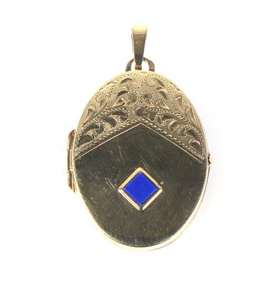 Lapislazuli (beh.) Medaillon - Schmuck und Uhren