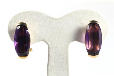 Moderne Amethyst Ohrclips - Gioielli e orologi