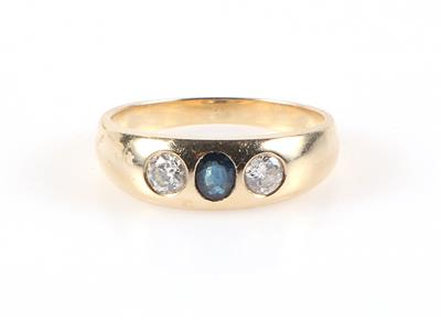 Brillant Saphir Ring zus. ca. 0,70 ct - Jewellery and watches