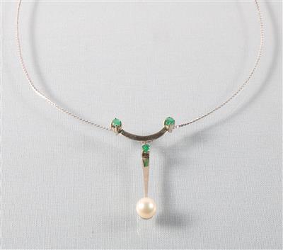 Smaragdcollier mit Kulturperle - Gioielli e orologi