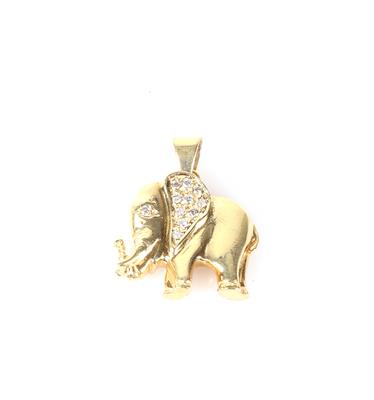 Brillant Anhänger "Elefant" - Flora und Fauna Schmuck