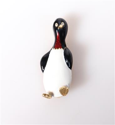 Brosche "Pinguin" - Flora und Fauna Schmuck