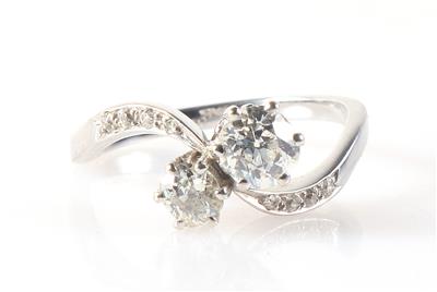 Diamant Damenring zus. ca. 0,80 ct - Jewellery and watches