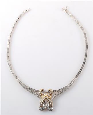 Brillant Diamant Collier zus. ca. 3,20 ct - Klenoty a náramkové