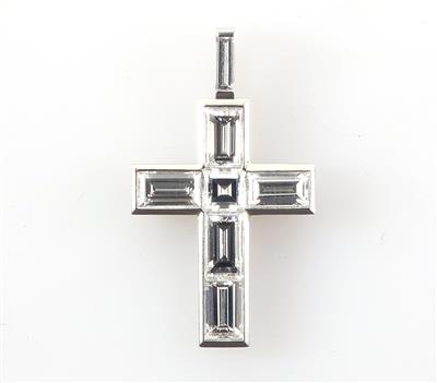 Diamant Kreuzanhänger zus. ca. 2,80 ct - Schmuck und Uhren Weihnachtsauktion