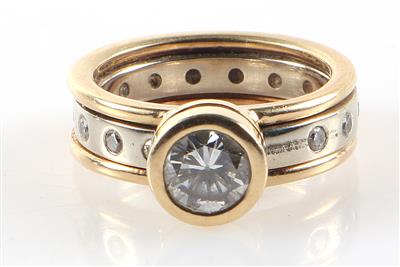 Brillant Damenring zus. ca. 1,30 ct - Jewellery and watches