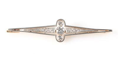 Brillant/Diamant Brosche zus. ca. 0,70 ct - Jewellery and watches