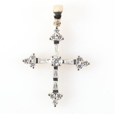 Brillant Diamant Kreuz zus. ca. 0,40 ct - Gioielli e orologi