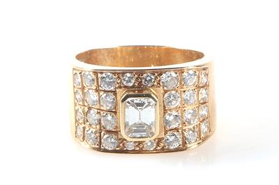 Diamant Brillant Damenring zus. ca. 2,30 ct - Jewellery and watches