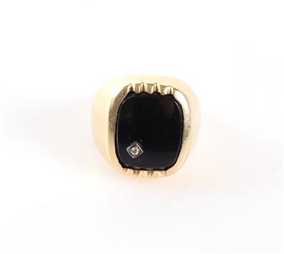 Onyx Brillant Herrenring - Schmuck und Uhren