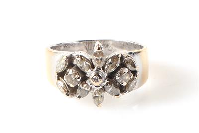 Brillant Diamant Damenring zus. ca. 0,90 ct - Gioielli e orologi