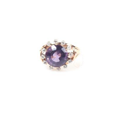 Amethyst Brillant Damenring - Schmuck und Uhren