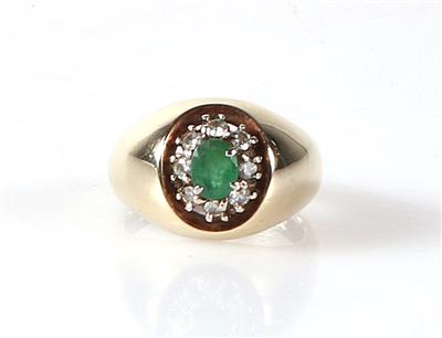 Smaragd Brillant Ring - Schmuck und Uhren