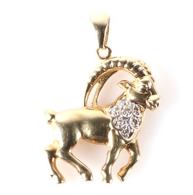 Diamant Anhänger "Steinbock" - Schmuck und Uhren